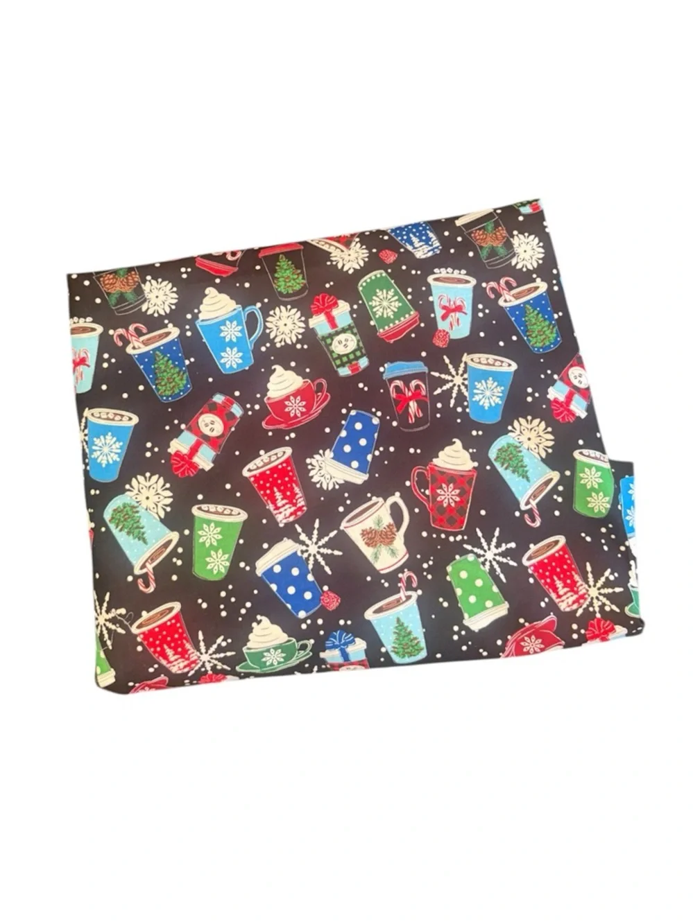 Christmas Holiday Fabric Crafting DIY Holiday Drinks Coffee Hot Cocoa Cotton